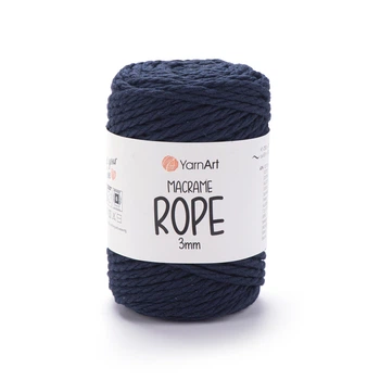 Шнур кручений YarnArt macrame rope 3мм темно-синій 250г (№784)
