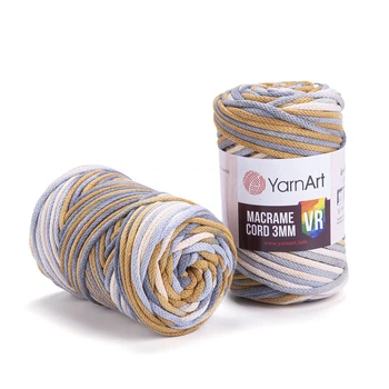 Шнур плетений YarnArt Macrame Cord VR 3mm блакитна карамель (№918)