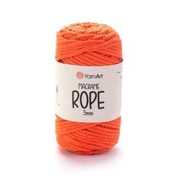 Шнур кручений YarnArt macrame rope 3мм помаранчевий 250г (№800)