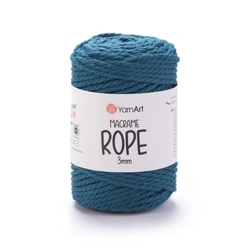 Шнур кручений YarnArt macrame rope 3мм водяна синь 250г (№789)