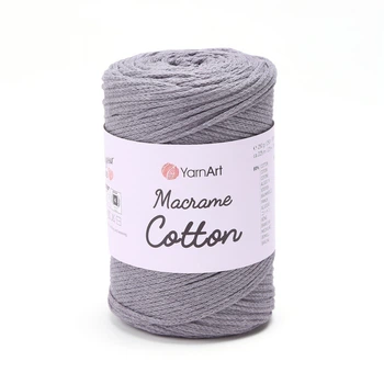 Шнур плетений YarnArt macrame cotton 2мм сірий (№774)
