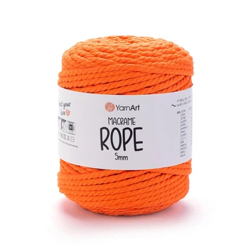 Шнур кручений для макраме YarnArt macrame rope 5мм помаранчевий 500г (№800)