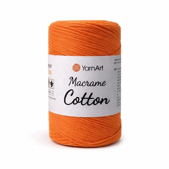 Шнур плетений YarnArt macrame cotton 2мм помаранчевий (№800)