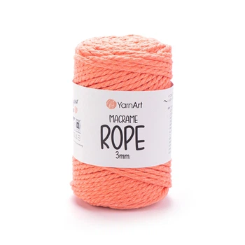 Шнур кручений YarnArt macrame rope 3мм персик 250г (№767)