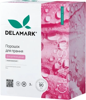 Концентрированный бесфосфатный стиральный порошок Delamark Baby 3 кг (4820152330338)