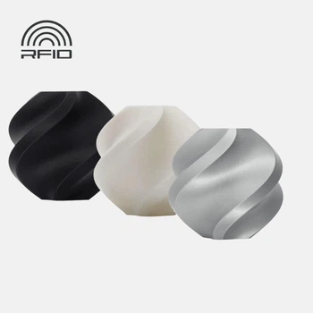 Набір 3 кг Різного Фірмового PLA Пластиу Bambu Lab PLA Basic з Котушками та RFID чіпом Міткою (NFC) по 1 кг - Black (10101) / Jade White (10100) / Silver (10102)