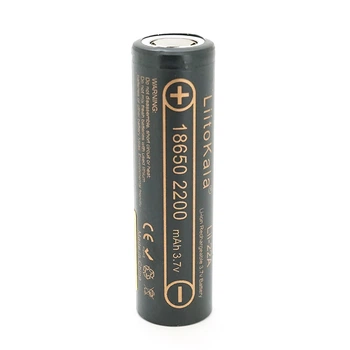 Акумулятор 18650 Li-Ion LiitoKala Lii-22A, 2200mah （2100-2300mah）, 3.7 V (2.75-4.2 V), Black, PVC BOX