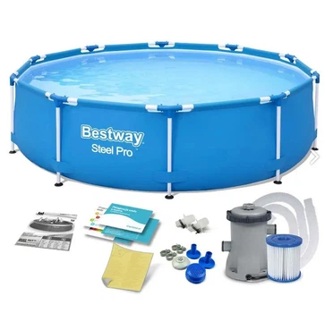 Круглый каркасный бассейн BestWay 56679 4678 л 305 х 76 см с фильтр-насосом 1250 л/ч (LN7-56679)