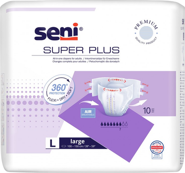Труси-підгузки для дорослих Seni Super Plus L 10 шт (5900516803599)