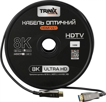 Кабель Trinix HDMI V2.1 оптичний 100 м (AOC-HDMI8k-100m) (74-00144)