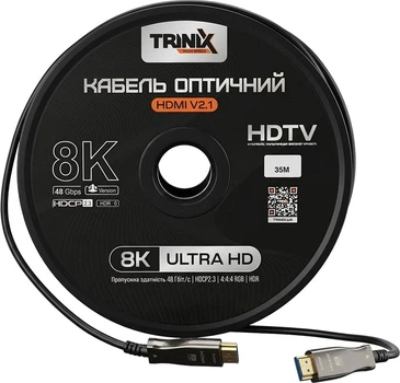 Кабель Trinix HDMI V2.1 оптичний 35 м (AOC-HDMI8k-35m) (74-00146)