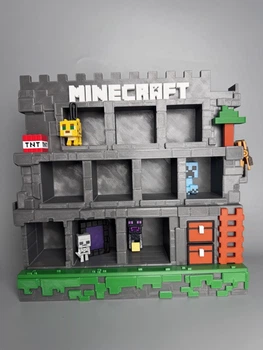 Подставка-Органайзер Для Хранения Коллекции Фигурок Kinder Joy Minecraft Киндер Джой