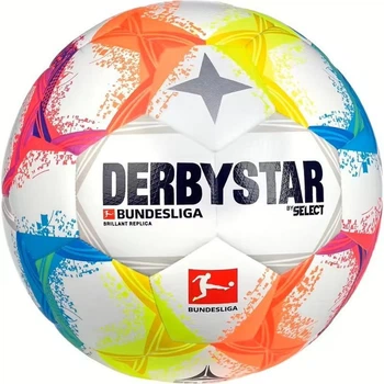 М'яч футбольний Derbystar Bundesliga Brillant DB №5 (білий, жовто-оранжево-синій мультиколір)