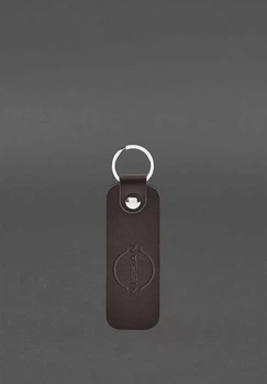 Брелок из натуральной кожи для авто Nissan, темно-коричневый(BB_30004813)