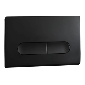 Панель змиву KOER KT-0608-05 240x160x10mm пластикова, кнопка закруглена (колір чорний матовий) (KR6125)
