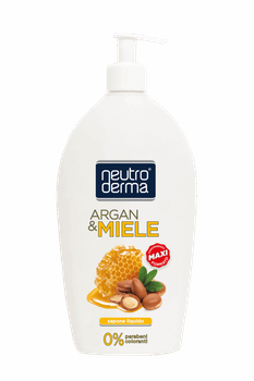 Рідке мило Neutro Derma Sapone Liquido Argan & Miele з олією та медом 1000мл