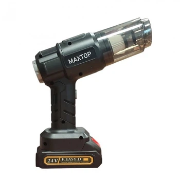 Пылесос автомобильный аккумуляторный Maxtop MP-251 6 насадок с функцией выдувания, черный