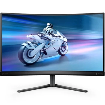 TFT 27' Philips 27M2C5200W, VA, вигнутий, 280Hz, 0,3 ms, 2xHDMI, DP, HAS, Pivot, чорно-сірий