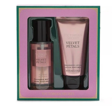 Подарунковий набір Victoria's Secret (спрей 75 мл. та лосьйон 75 мл.) Velvet Petals Mini Mist & Lotion Duo set Gift box