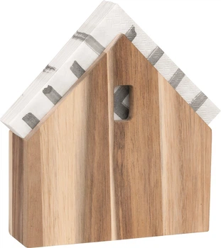Serwetnik Radel Domek S drewniany 16 x 15.5 x 4 cm (4045289144874)