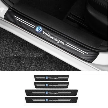 Защитная пленка на пороги карбон 4D Volkswagen