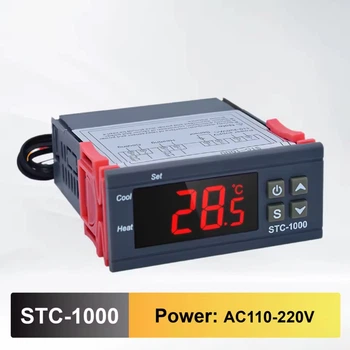 Цифровий терморегулятор STC-1000 Контролер температури нагрів/охолодження 110-220В
