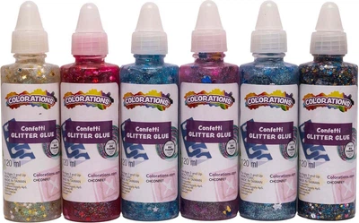 Klej brokatowy Colorations konfetti 6 x 118 ml (5710903612020)