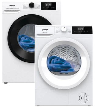 Комплект машин Gorenje Пральна W3NGPI62SBS + Сушильна D2HNE7E