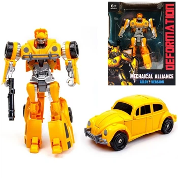 Робот трансформер Bumblebee Жук зі зброєю, 17 см, іграшка Transformer машина робот для дітей