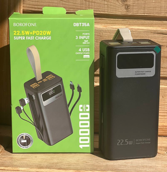 Повербанк 100000 mAh с быстрой зарядкой