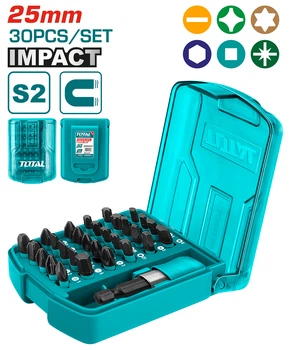 Набор ударных бит TOTAL 30 шт S PZ Philips Torx Slotted Hex (682011)