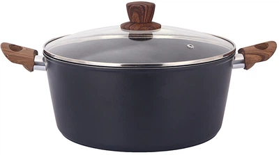 Каструля Bravo Chef алюмінієва 24 см чорна з кришкою 4,1 л (680941)