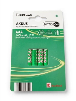 Акумуляторні батареї Switch ON Ni-Mh HR03 ААA 4шт 1000 mAh 1,2V (R4766131820250)