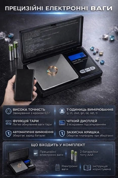 Прецизионные электронные ювелирные весы от 0,1 г до 500 г с подсветкой