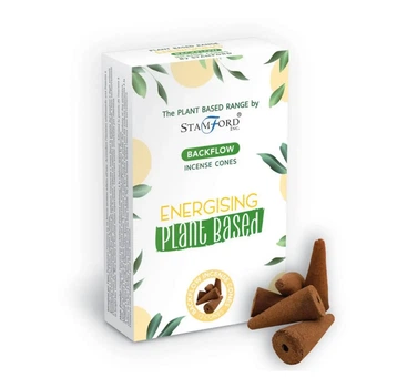 Растительные ароматические конусы обратного потока Энергизирующие Plant Based Backflow Incense Cones Energising 12 шт. в уп. Stamford 5028691384617