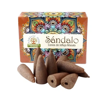 Ароматические конусы обратного потока Сандал Back Flow Cones Sandalwood 10 шт. в уп. Namaste Индия 8906006495951