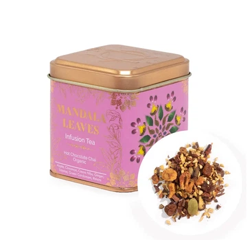 Органический чай в банке Горячий шоколад Organic Chai Hot Chocolate 50г Mandala Leaves 5056368353406