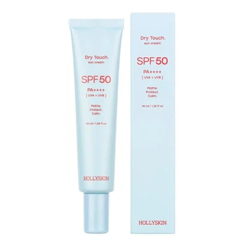 Матуючий сонцезахисний крем для обличчя HOLLYSKIN Dry Touch. SPF 50, 40 мл