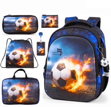 Шкільний ортопедичний рюкзак 6 в 1 для хлопчика School Standard 38х30х18 см з М'ячем для першокласника (SET 150-40)