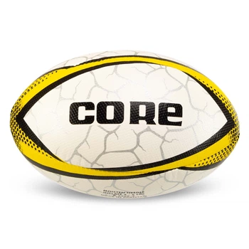Мяч для регби размер №4 Core 5388-4 для игроков 10-14 лет White-Yellow