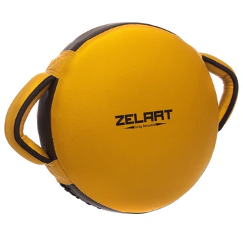 Макивара круглая тренировочная для отработки ударов Zelart 1359 размер 39x30x9см Yellow