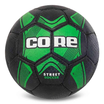 Мяч для уличного футбола для асфальта Core Street Soccer 7942 размер 5 Black-Green