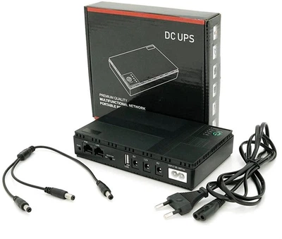 ДБЖ (UPS) для роутерів/комутаторів Voltronic DC1018P 18W Output: USB-5V DC-5V/9V/12V POE-15/24V 1/2A Li-ion 10400mAh