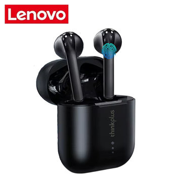 Бездротові навушники Lenovo Thinkplus TWS Bluetooth, стильні навушники в кейсі з сенсорним керуванням, для смартфона Android/Apple