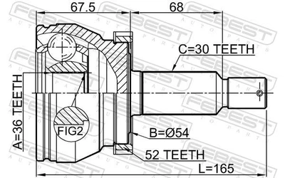 ШРУС HYUNDAI Ix55 / KIA SORENTO (XM) / HYUNDAI SANTA FE (DM, DMA) 2005-2016 г.