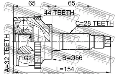 ШРУС MAZDA 626 (GE) / MAZDA MX-6 (GE) 1991-2002р.