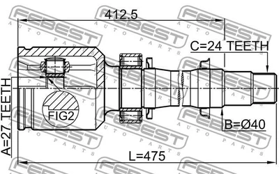 ШРУС TOYOTA ISIS (_M1_) / TOYOTA WISH (_E2_) / TOYOTA BLADE (_E15_) 2000-2018 г.