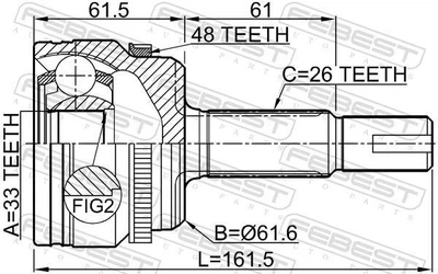 ШРУС TOYOTA CAMRY (_V5_) 2011- г.
