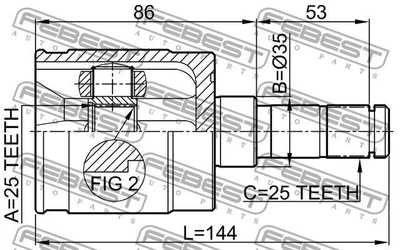 ШРУС HONDA CITY (GD_) / HONDA LIFE (JC_) / HONDA INSIGHT (ZE) 2000-2009 г.