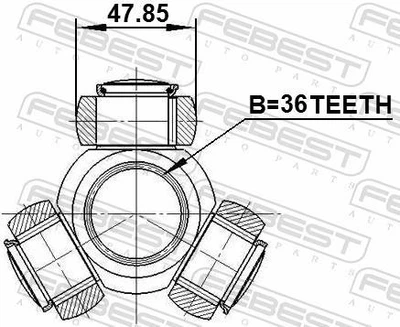 Трипоїд ШРУСа HYUNDAI Ix55 / MAZDA CX-9 (TB) / MAZDA CX-7 (ER) 2002-2016 г.